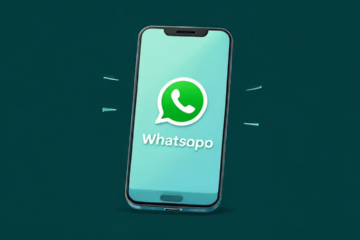 Imagem de um smartphone mostrando a otimização do WhatsApp para mais velocidade e melhor armazenamento.