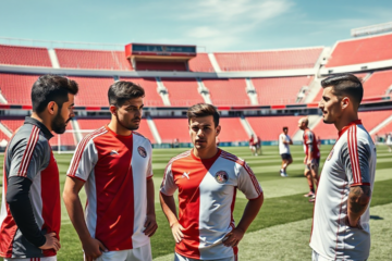 Treinamento do River Plate com a expectativa de retorno de jogadores-chave.