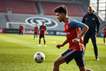 Ulises Giménez, jovem defensor promovido por Marcelo Gallardo no River Plate para a Copa Argentina.