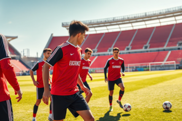 Marcelo Gallardo com jogadores juvenis do River Plate, preparando-se para o clássico contra o Independiente.