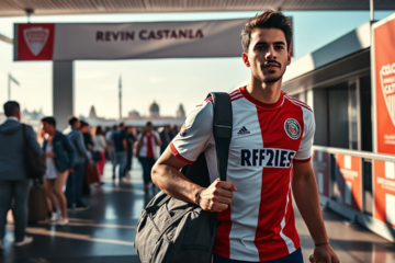 Kevin Castaño, novo volante do River Plate, chega para substituir Rodrigo Villagra.