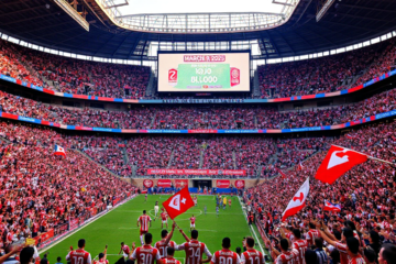 Venda de ingressos para o jogo do River Plate contra o Atlético Tucumán no Estádio Monumental.