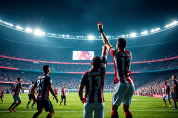 River Plate celebra a vitória contra o Atlético Tucumán no Estádio Monumental, destacando o gol de Colidio e a expulsão de Santiago Simón.