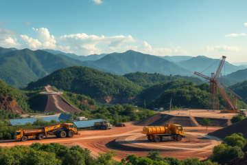 Imagem ilustrativa sobre o potencial do Brasil na transição energética global devido a suas reservas de minerais críticos e lítio.