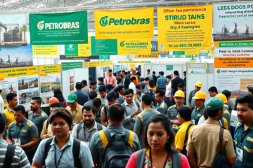 Petrobras anuncia planos para atrair trabalhadores de aplicativos para suas operações terceirizadas, visando preencher vagas com mão de obra qualificada.