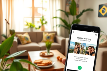 Imagem de um aplicativo de recuperação de fotos apagadas mostrando a interface simples e eficaz para restaurar imagens.