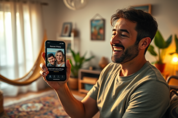 Tela de app mostrando a recuperação de fotos apagadas em um dispositivo Android.