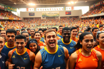 Atletas de Birigui se preparando para os Jogos Abertos do Interior, demonstrando união e competitividade em diversas modalidades.