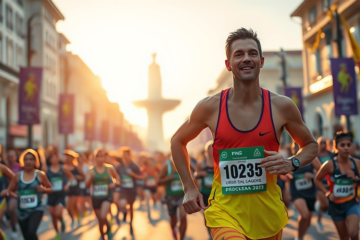 Corredor se preparando para a Corrida de São Silvestre após perda de peso significativa e várias conquistas em competições.
