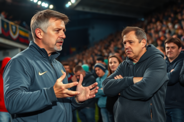 Treinador Dorival Júnior discute com torcedor após empate na Copa do Brasil