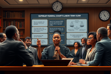 Imagem ilustrativa sobre os movimentos significativos no Direito do Trabalho e as decisões do STF relacionadas à pejotização e uberização.
