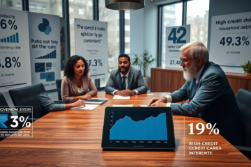 Cenário atual das taxas de juros e endividamento das famílias.