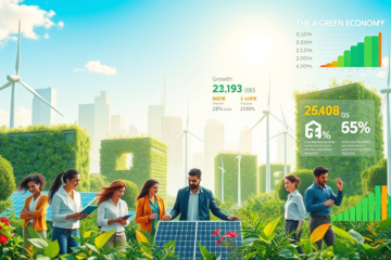 Receitas anuais da economia verde e oportunidades de emprego sustentável