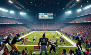 Imagem ilustrativa dos playoffs da NFL 2025-26, mostrando os times classificados da AFC e NFC.