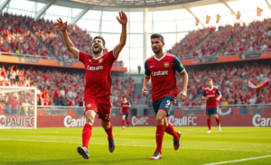 Luciano comemora o gol na vitória do São Paulo FC sobre o São Bernardo, enquanto Calleri retorna ao time após lesão.