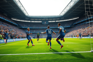 Moisés Caicedo celebra o gol que garantiu a vitória do Chelsea sobre o Pafos na UEFA Champions League.