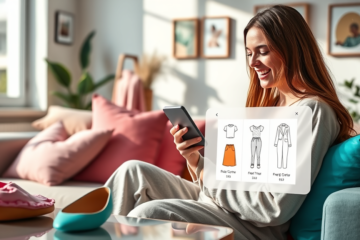 Imagem do Centro de Testes da SHEIN mostrando roupas disponíveis para testes grátis.