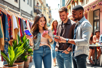 Usuários do app SHEIN aproveitando produtos exclusivos e ofertas