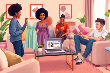 Imagem ilustrativa do programa de itens grátis da SHEIN, mostrando roupas e acessórios disponíveis para teste.