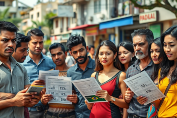 Gráficos e dados sobre a percepção da economia brasileira e o aumento do pessimismo econômico entre os brasileiros.