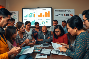 Gráfico mostrando o aumento da inadimplência e uso do cartão de crédito como extensão da renda.