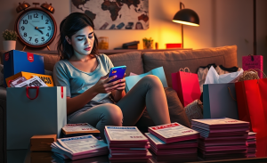Compras impulsivas online contribuem para a crise de endividamento no Brasil, com dívidas acumuladas devido a parcelamentos e juros elevados.