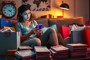 Compras impulsivas online contribuem para a crise de endividamento no Brasil, com dívidas acumuladas devido a parcelamentos e juros elevados.