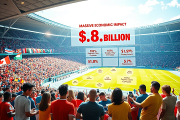 Gráficos e dados sobre a arrecadação da Copa do Mundo 2026 e sua economia digital.