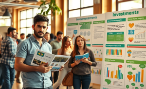 Gráfico mostrando a pesquisa sobre o interesse dos brasileiros em investimentos e suas preocupações.