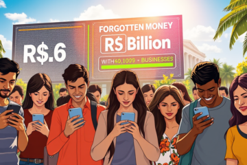 Imagem representativa dos valores esquecidos em bancos no Brasil, ilustrando a possibilidade de resgate gratuito.